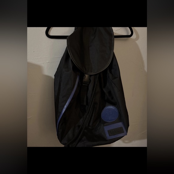 Versace Stylish Black and Blue Men's Bag